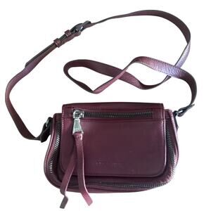 Aimee Kestenberg Burgundy Leather Crossbody Bag